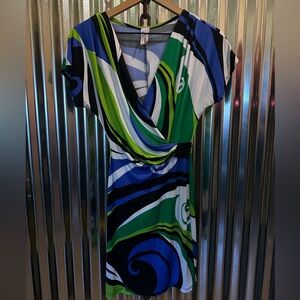 Purple Rain Multicolor Abstract Dress